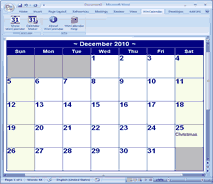 Click for free printable Word Calendar files